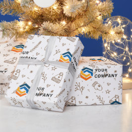 Papel De Regalo Regalo de Navidades de logotipos de personalizado 