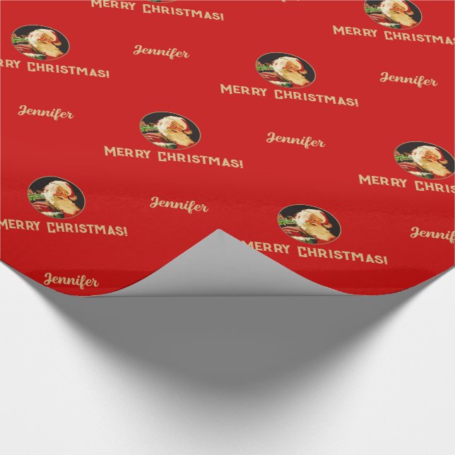 Papel De Regalo Regalo de Navidades de nombres personalizados de P (Esquina)