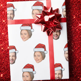 Papel De Regalo Regalo de Navidades fotográficos Santa Hat Persona