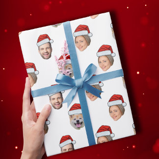 Papel De Regalo Regalo de Navidades fotográficos Santa Hat Persona