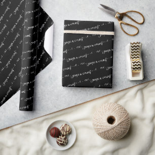 Papel De Regalo Regalo de nombres de pareja personalizable para bo