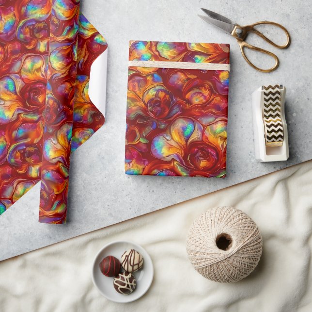 Papel De Regalo Regalo de Ópalo Rojo (Artesanía)