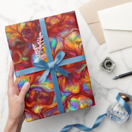 Papel De Regalo Regalo de Ópalo Rojo