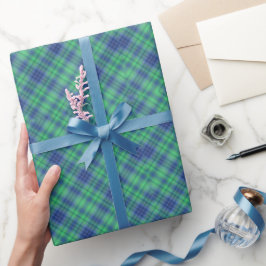 Papel De Regalo Regalo de país del patrón de plástico verde azul