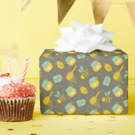 Papel De Regalo Regalo de patrón de abeja de miel