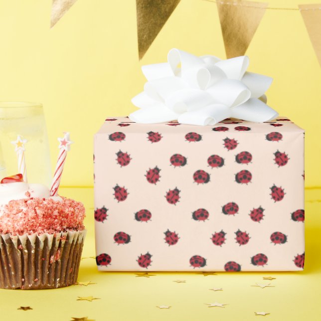 Papel De Regalo Regalo de patrón de fallo rosado (Fiesta de cumpleaños )