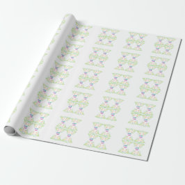 Papel De Regalo Regalo de patrón de texto estético Super Papá