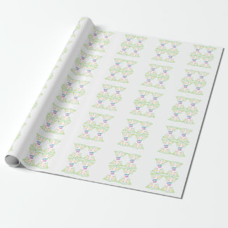 Papel De Regalo Regalo de patrón de texto estético Super Papá