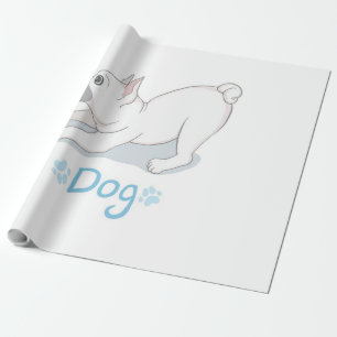 Papel De Regalo Regalo de perro lindo   Perro gracioso con maripos