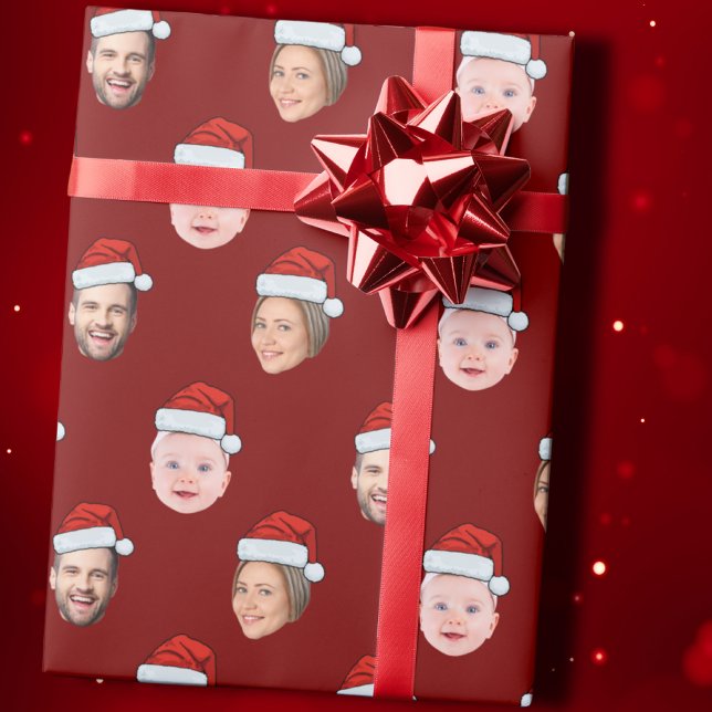 Papel De Regalo Regalo de rostro de Santa Hat, Personalizado enfre (Subido por el creador)