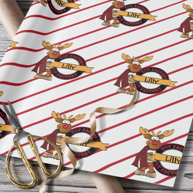 Papel De Regalo Regalo de Santa para Kids Rudolph Personalizado (Subido por el creador)