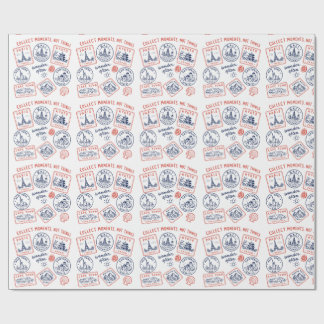 Papel De Regalo Regalo de sello de viaje vintage