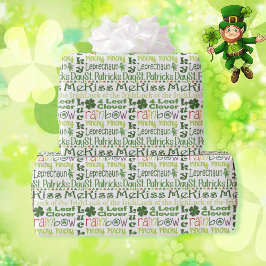 Papel De Regalo Regalo de Shamrock Chlover de St Patrick's Day