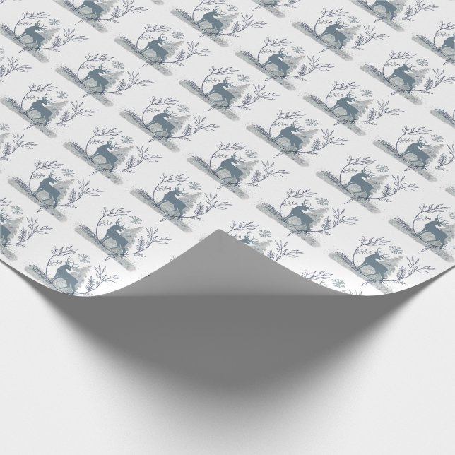 Papel De Regalo Regalo de solsticio de invierno de Purpurina venad (Esquina)