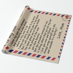 Papel De Regalo Regalo de Son   Carta A Mi Hijo Amor De Mamá