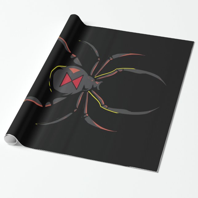 Papel De Regalo Regalo de Spider negro de viuda| Amantes araña (Desenrollado)