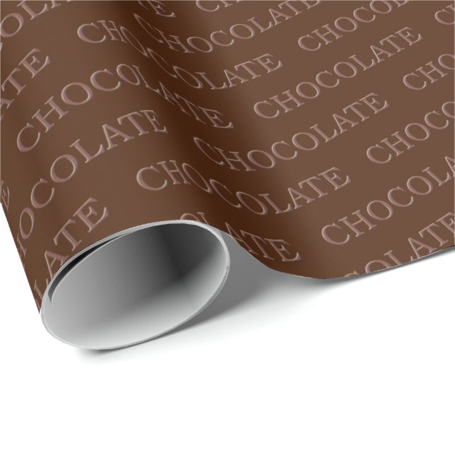 Papel De Regalo Regalo de texto personalizado de chocolate (Esquina del rollo)