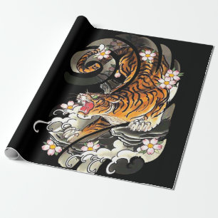 Papel De Regalo Regalo de tigre  Valiente Guay del tatuaje tigre