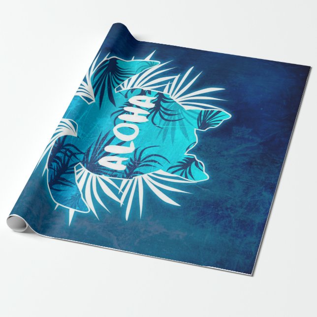 Papel De Regalo Regalo de tortuga marina de Aloha | Tortuga malva  (Desenrollado)