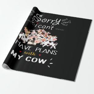 Papel De Regalo Regalo de vaca  Perdón Por Tener Planes Con Mis V