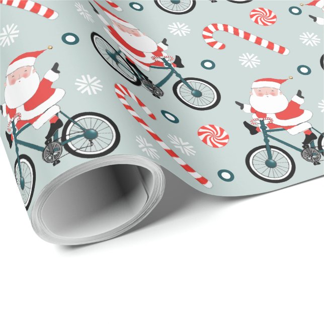 Papel De Regalo Regalo de vacaciones ciclistas (Esquina del rollo)