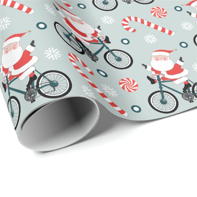 Papel De Regalo Regalo de vacaciones ciclistas (Esquina del rollo)
