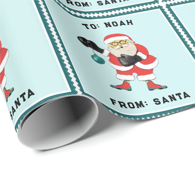 Papel De Regalo Regalo de vacaciones de boxeo personalizado (Esquina del rollo)