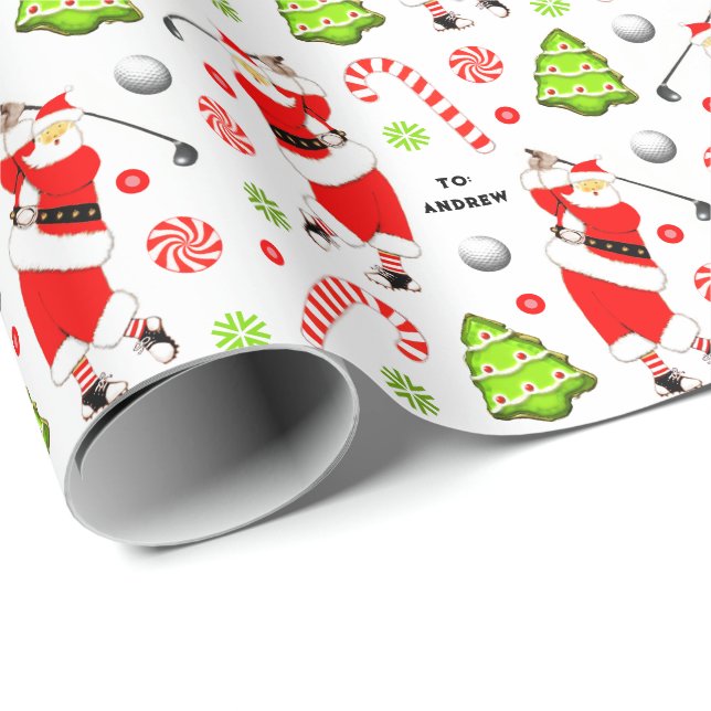 Papel De Regalo Regalo de vacaciones de golf (Esquina del rollo)