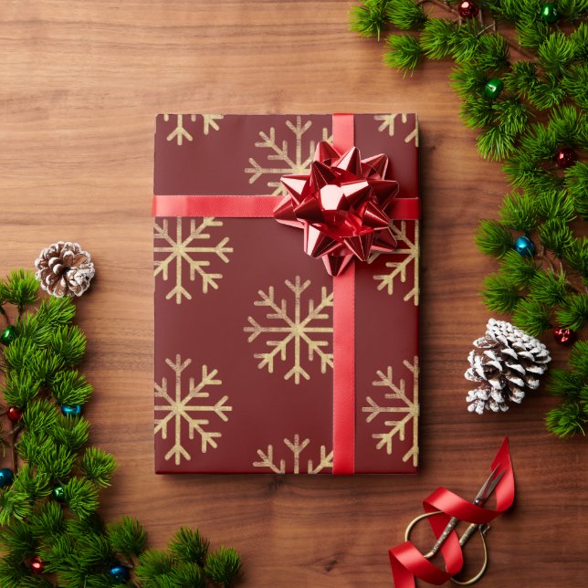 Papel De Regalo Regalo de vacaciones de los Navidades rojos con co (Regalo de vacaciones)