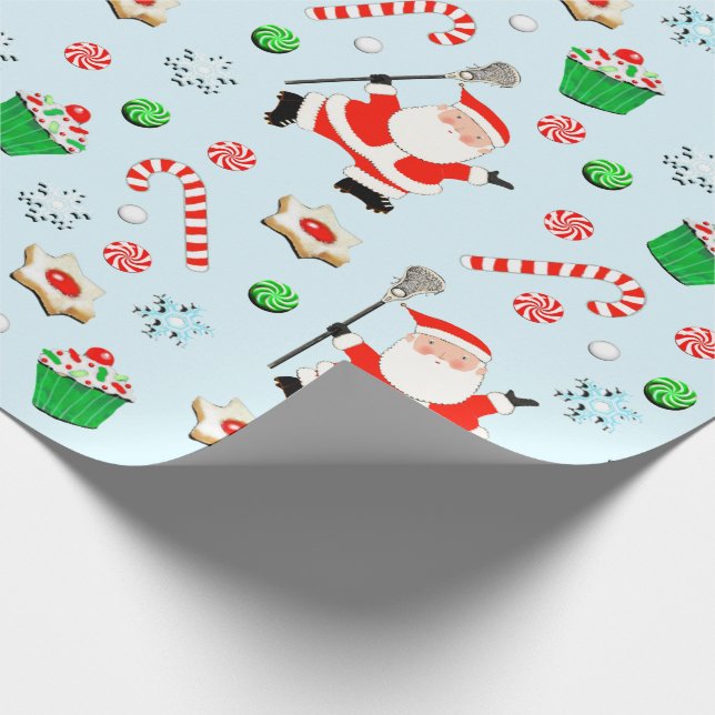 Papel De Regalo Regalo de vacaciones de Navidades Lacrosse (Esquina)