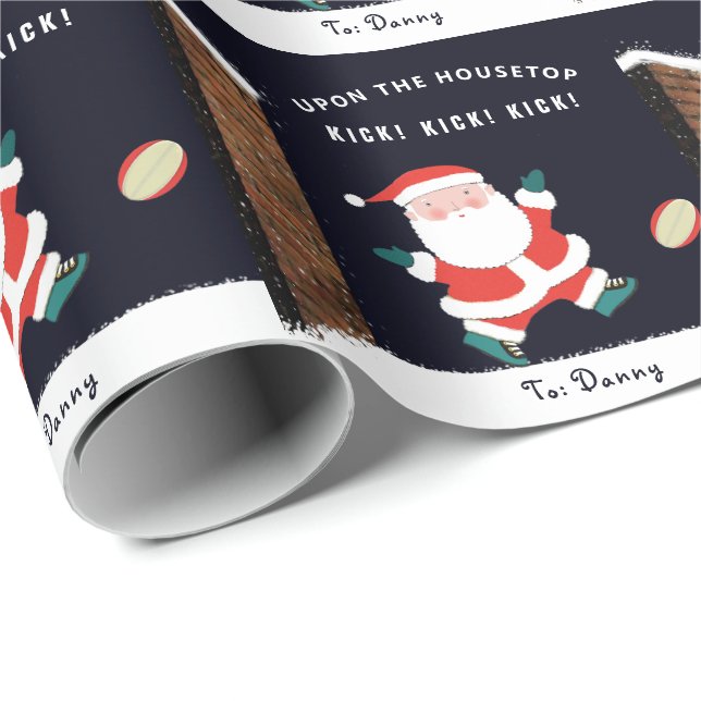 Papel De Regalo Regalo de vacaciones de rugby (Esquina del rollo)