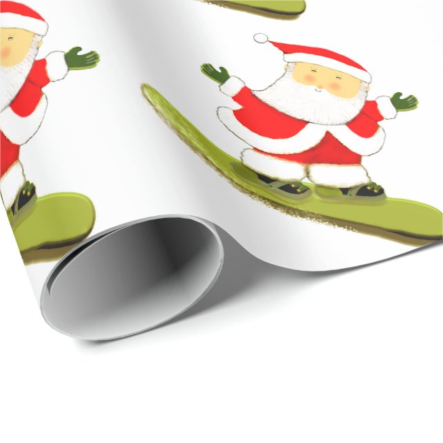 Papel De Regalo Regalo de vacaciones de Snowboard (Esquina del rollo)