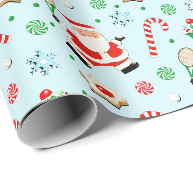Papel De Regalo Regalo de vacaciones de tenis (Esquina del rollo)