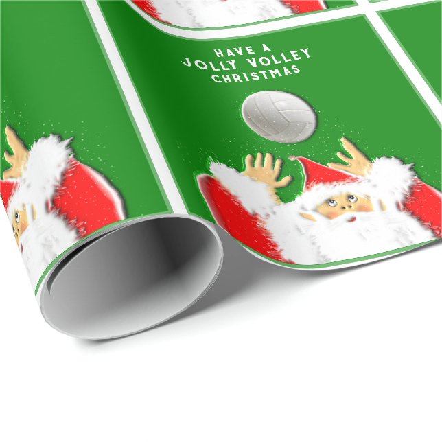 Papel De Regalo Regalo de vacaciones de voleibol (Esquina del rollo)