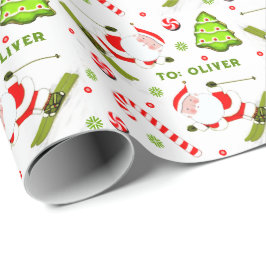 Papel De Regalo Regalo de vacaciones para esquiador de esquí