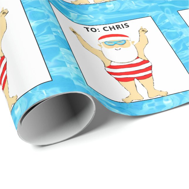 Papel De Regalo Regalo de vacaciones para nadadores (Esquina del rollo)