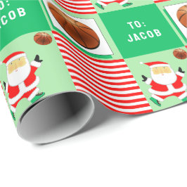Papel De Regalo Regalo de vacaciones para Navidades de baloncesto