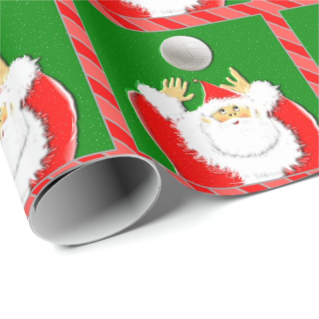 Papel De Regalo Regalo de vacaciones para Navidades de voleibol (Esquina del rollo)