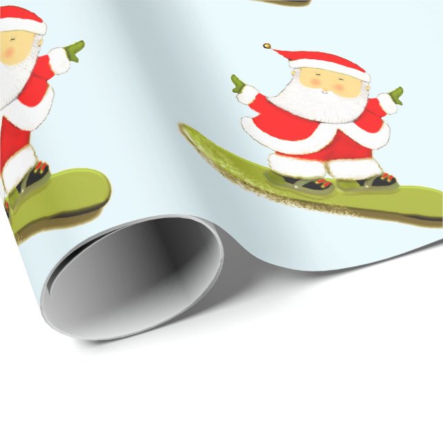 Papel De Regalo Regalo de vacaciones para snowboarder (Esquina del rollo)