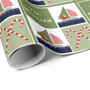 Papel De Regalo Regalo de vacaciones personalizado de vela en barc