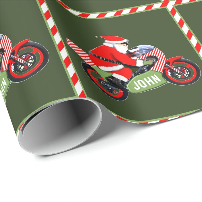Papel De Regalo Regalo de vacaciones personalizado para motociclet (Esquina del rollo)