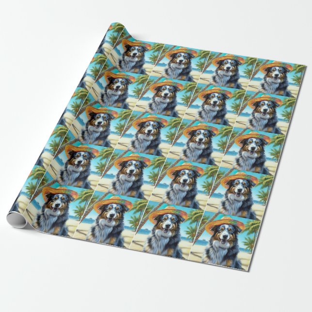 Papel De Regalo Regalo de verano para el amante de los perros past (Desenrollado)