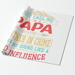 Papel De Regalo Regalo del Día del Padre - me llaman mala influenc