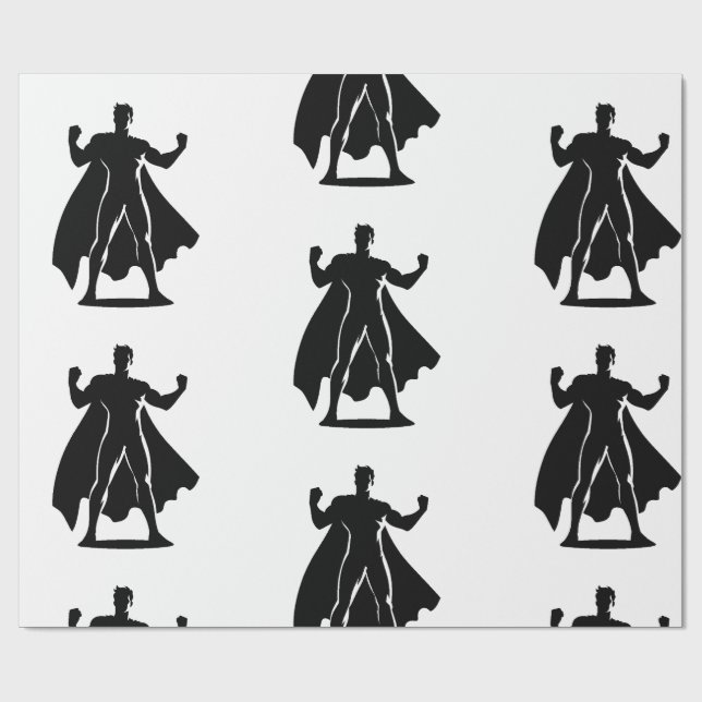 Papel De Regalo Regalo del partido de cumpleaños con tema de super (Superficie plana)
