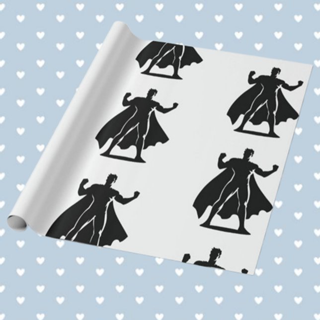 Papel De Regalo Regalo del partido de cumpleaños con tema de super (Make every birthday extra special with superhero-themed gift wrapping paper. )