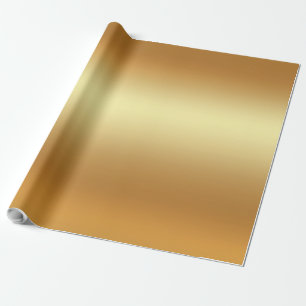 Papel De Regalo Regalo Dorado Moderno Elegante Falso Glamuroso