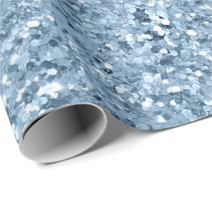 Papel De Regalo Regalo elegante de moda con brillo de purpurina az