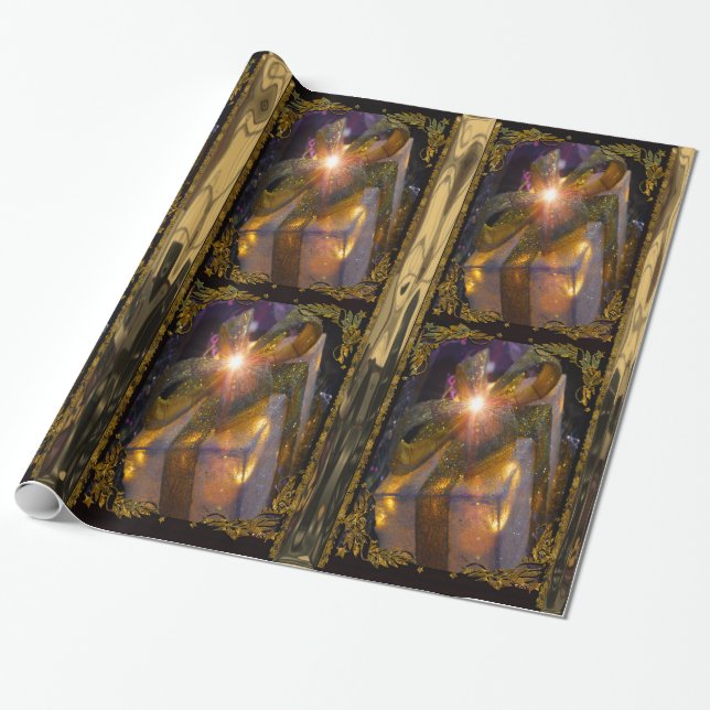 Papel De Regalo Regalo elegante del navidad (Desenrollado)