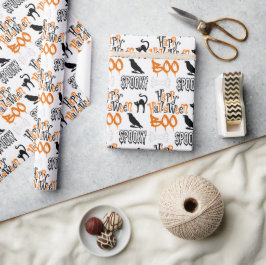 Papel De Regalo Regalo Feliz Halloween Espeluznante Boo 
