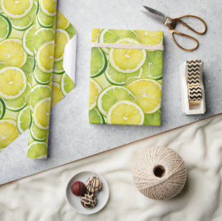 Papel De Regalo Regalo Glossy de Limón y Lima Jugosos